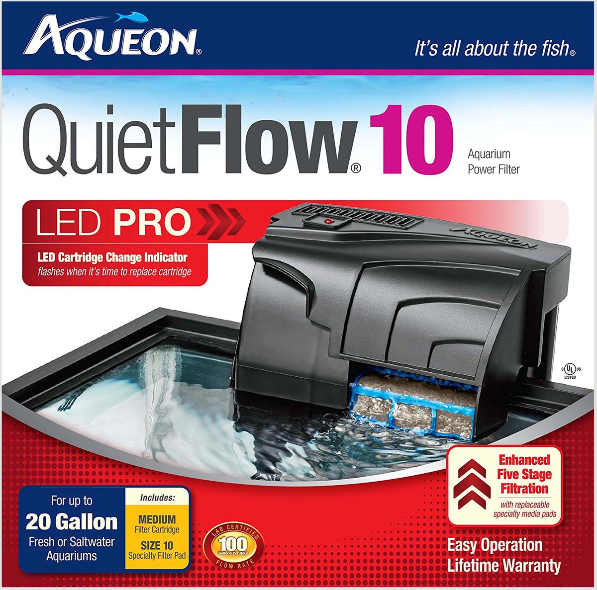 Aqueon LED Fish Aquarium Starter Kit