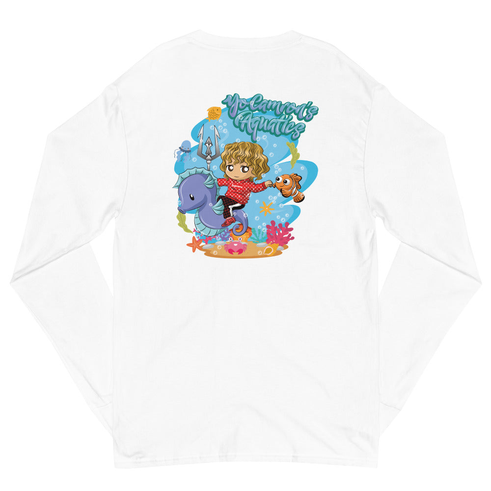 YoCamron's Aquatics Front and Back Graphic Men's Champion Long Sleeve Shirt - YoCamron’s Aquatics