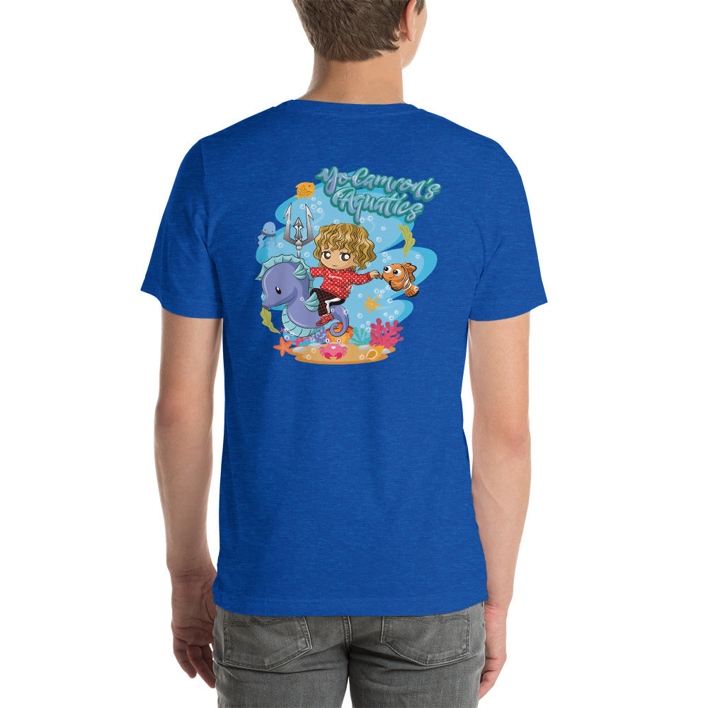 Front and Back Clownfish & YoCamron's Aquatics Graphic Value Priced T-Shirt