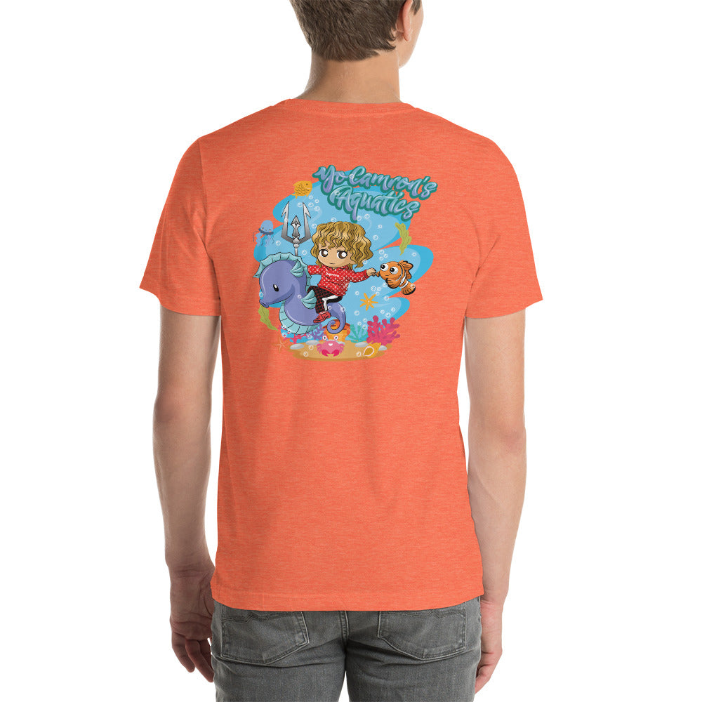 Front and Back Clownfish & YoCamron's Aquatics Graphic Value Priced T-Shirt - YoCamron’s Aquatics